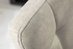 Retro Design Stuhl MODENA stone grau mit Ziersteppung