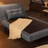 Retro Schlafsessel SMART MULTIFUNCTION 100cm grau Vogue Velours Samt Bettfunktion