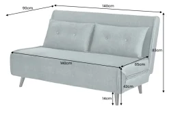 Retro Schlafsessel SMART MULTIFUNCTION 140cm petrol Vogue Velours Samt Bettfunktion