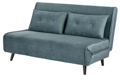 Retro Schlafsessel SMART MULTIFUNCTION 140cm petrol Vogue Velours Samt Bettfunktion