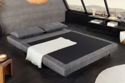 Retro Schlafsessel SMART MULTIFUNCTION 140cm grau Vogue Velours Samt Bettfunktion