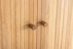 Retro Sideboard VALHALLA WOOD 160cm natur Eichenholz Schiebetüren