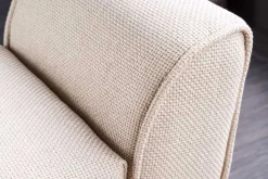 Retro Sitzbank SCARLETT 90cm beige Strukturstoff mit Armlehnen