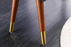 Retro Sitzbank SCARLETT 90cm anthrazit Bouclé mit Armlehnen