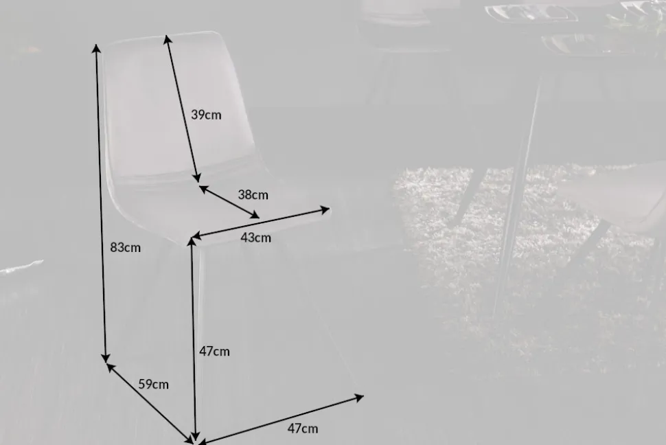 Retro Stuhl AMSTERDAM CHAIR dunkelgrau Samt Designklassiker