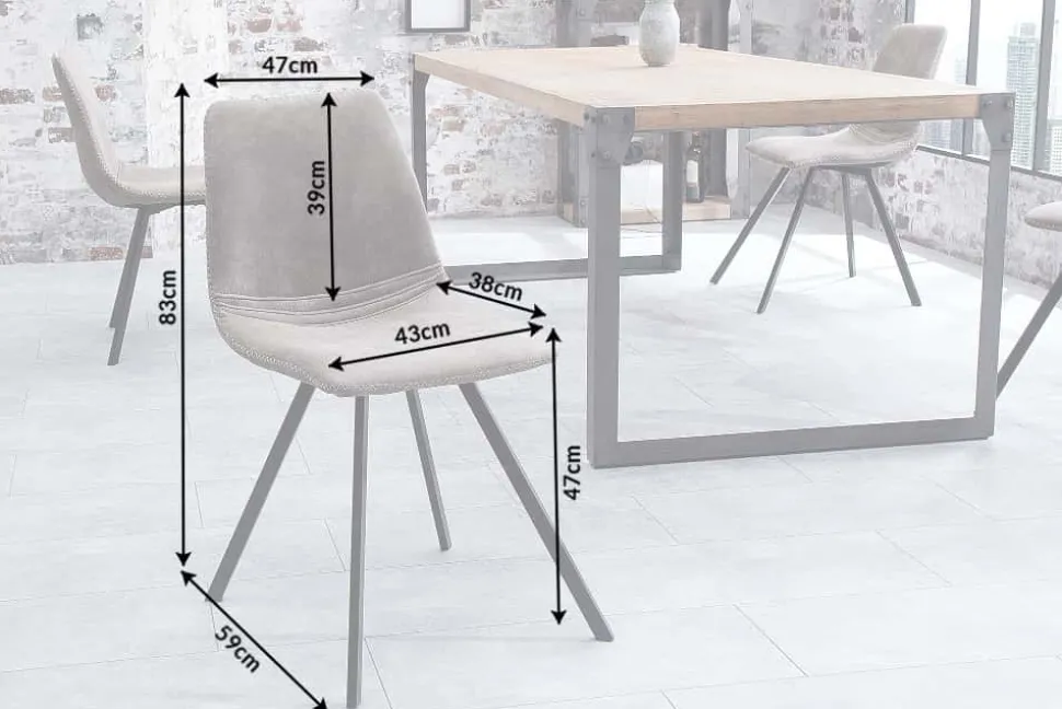 Retro Stuhl AMSTERDAM CHAIR taupe grau Designklassiker