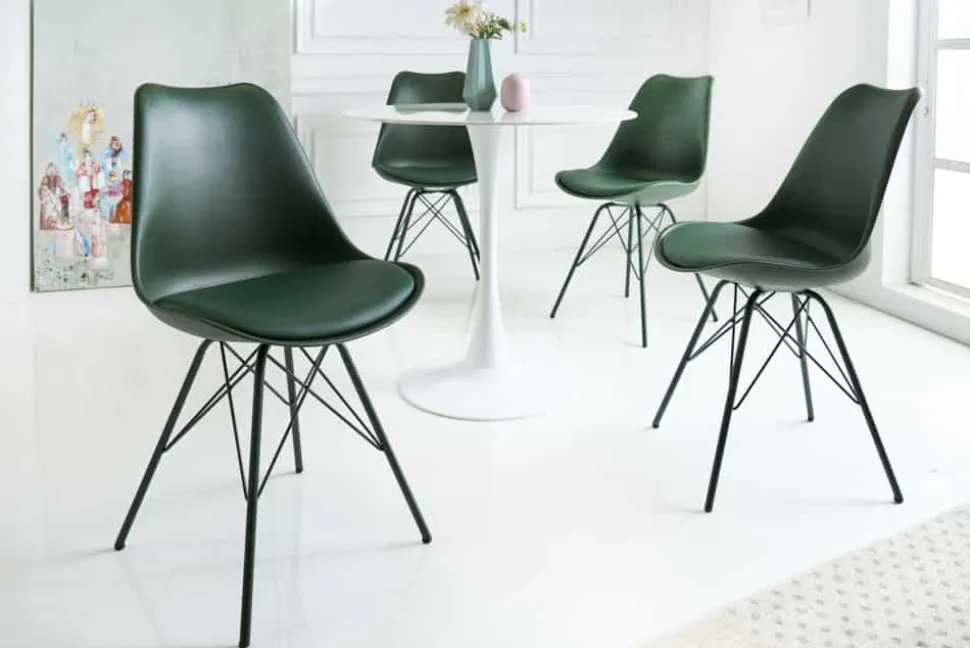 Retro Stuhl SCANDINAVIA MEISTERSTÜCK dunkelgrün
