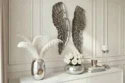 Riesige Wanddekoration FALLEN ANGEL 65cm Engelsflügel im asymmetrischen Design