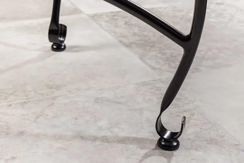 Runder Beistelltisch MARRAKESCH 50cm silber Teetisch abnehmbares Tablett klappbar