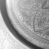 Runder Beistelltisch MARRAKESCH 40cm silber Teetisch abnehmbares Tablett klappbar