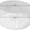 Runder Couchtisch ABSTRACT LEAF 75cm silber antik Metall filigrane Handarbeit