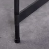 Runder Couchtisch FUSION 70cm Baumscheibe Eiche schwarz Metall Beistelltisch