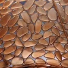 Runder Couchtisch STONE MOSAIC 75cm kupfer Metall Mosaik handmade