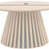Runder Couchtisch VALHALLA WOOD 70cm natur Eichenholz Säulenfuß