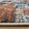 Runder Design Teppich MODERN ART 230cm beige grau kupfer Kurzflor Indoor
