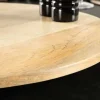 Runder Drehteller MAKASSAR 50cm natur Mangoholz massiv handmade