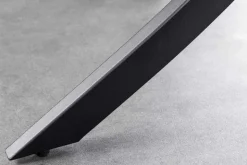 Runder Esstisch ALPINE 120cm anthrazit Keramik schwarzes Metallgestell