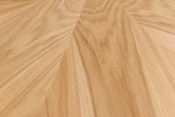 Runder Esstisch ATELIER 120cm natur Eiche schwarz Metall Säulenfuß