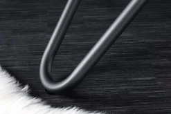 Runder Esstisch ELLIPSE 120cm Marmor weiß Keramik made in Italy Hairpin Legs