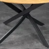 Runder Esstisch HELIX 120cm natur Wildeiche schwarze Metallbeine Sterngestell