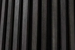 Runder Esstisch VALHALLA WOOD 120cm schwarz Eichenholz Säulenfuß