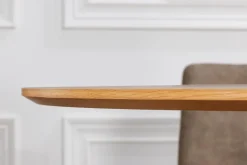 Runder Esstisch VALHALLA WOOD 140cm natur Eichenholz Säulenfuß