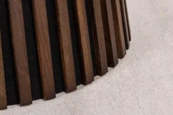 Runder Esstisch VALHALLA WOOD 120cm smoked Eichenholz Säulenfuß