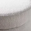Runder Hocker VOGUE 50cm creme weiß Bouclé Polsterhocker mit Stauraum