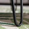 Runder Massivholz Couchtisch MOSAIK 70cm natur Teak Hairpin Legs schwarz Metall handmade