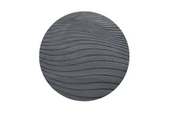Runder Teppich WAVE 230cm anthrazit 3D strukturierter Kurzflor Indoor Hoch-Tief-Effekt