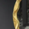 Runder Wandspiegel ABSTRACT 55cm gold Metall handmade