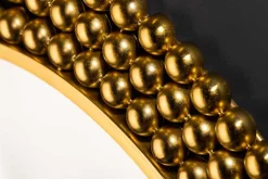 Runder Wandspiegel PEARLS 75cm gold Metall