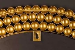 Runder Wandspiegel PEARLS 75cm gold Metall