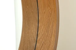 Runder Wandspiegel PORTRAIT 70cm natur Echtholzfurnier in Eichenholz-Design