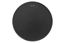Runder Wandspiegel PORTRAIT 60cm schwarz mit Metallrahmen