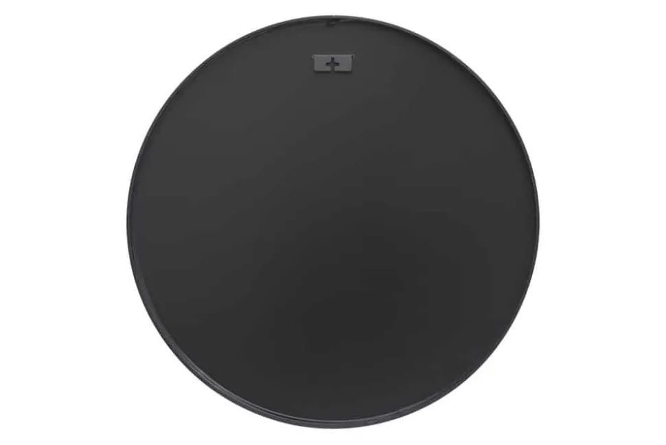 Runder Wandspiegel PORTRAIT 60cm schwarz mit Metallrahmen