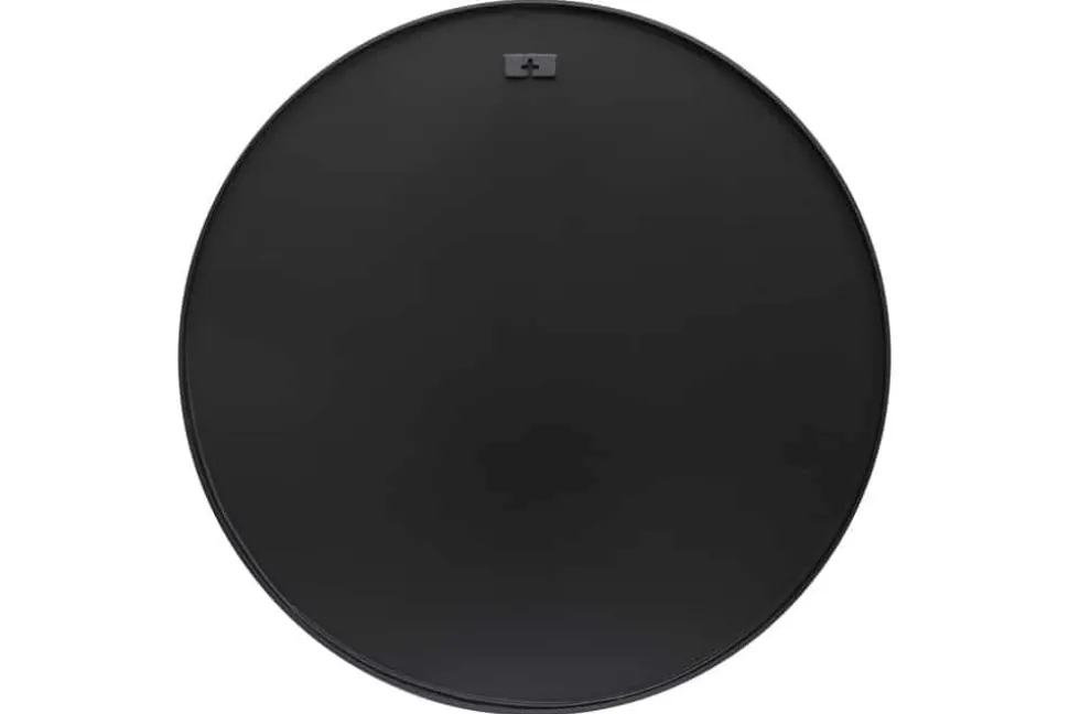 Runder Wandspiegel PORTRAIT 75cm schwarz mit Metallrahmen