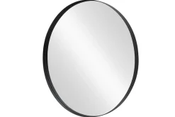 Runder Wandspiegel PORTRAIT 75cm schwarz mit Metallrahmen