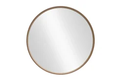 Runder Wandspiegel PORTRAIT 70cm natur in Eichenholz-Design