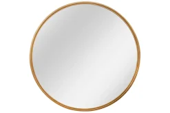 Runder Wandspiegel PORTRAIT 60cm gold Eisen handmade