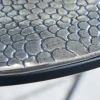 Rundes 2er Set Couchtisch ELEMENTS 60cm silber antik Krokodil-Design handmade
