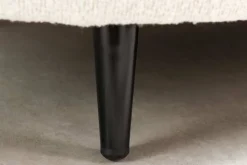 Scandinavische Polsterbank VOGUE 110cm weiß Bouclé schwarz Sitzbank mit Stauraum
