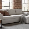 Schlafecksofa APARTMENT 245cm beige Strukturstoff inkl. Stauraum beidseitig aufbaubar