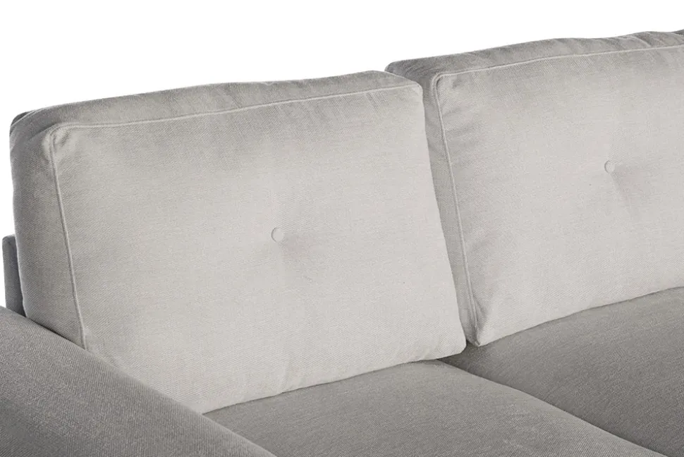 Schlafecksofa APARTMENT 245cm beige Strukturstoff inkl. Stauraum beidseitig aufbaubar