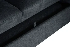 Schlafecksofa APARTMENT 245cm grau Strukturstoff inkl. Stauraum beidseitig aufbaubar
