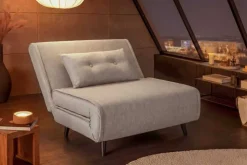 Schlafsessel SMART MULTIFUNCTION 100cm champagner Vogue Velours Samt Bettfunktion
