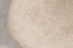 Stilvolles 2er-Set Stühle GLAMM champagner beige Samt schwarze Metallbeine