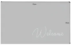 Strapazierfähige Fußmatte CLEAN WELCOME 75x45cm anthrazit Fußabtreter Modern Design