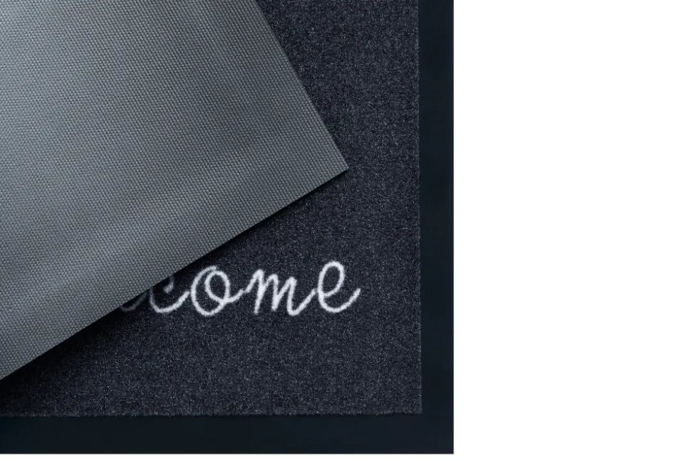 Strapazierfähige Fußmatte CLEAN WELCOME 75x45cm anthrazit Fußabtreter Modern Design
