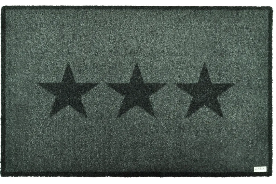 Strapazierfähige Fußmatte STARS 70x50cm grau Fußabtreter